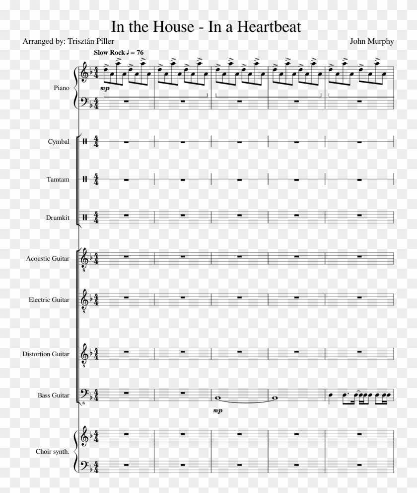 Print - House In A Heartbeat Score Clipart