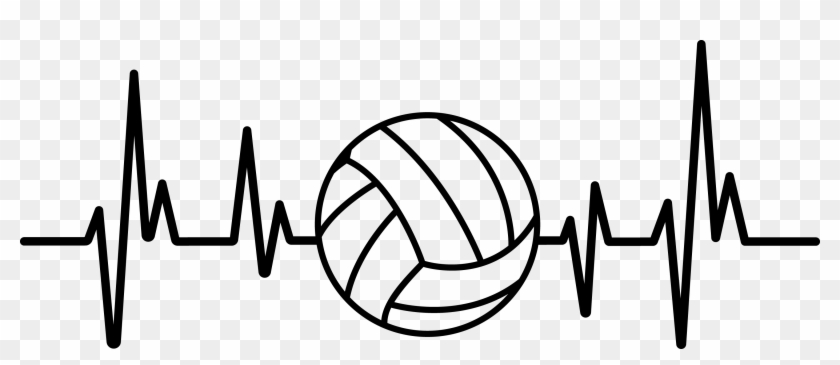 Heartbeat Volleyball - Health Is Wealth Poster Clipart #142129