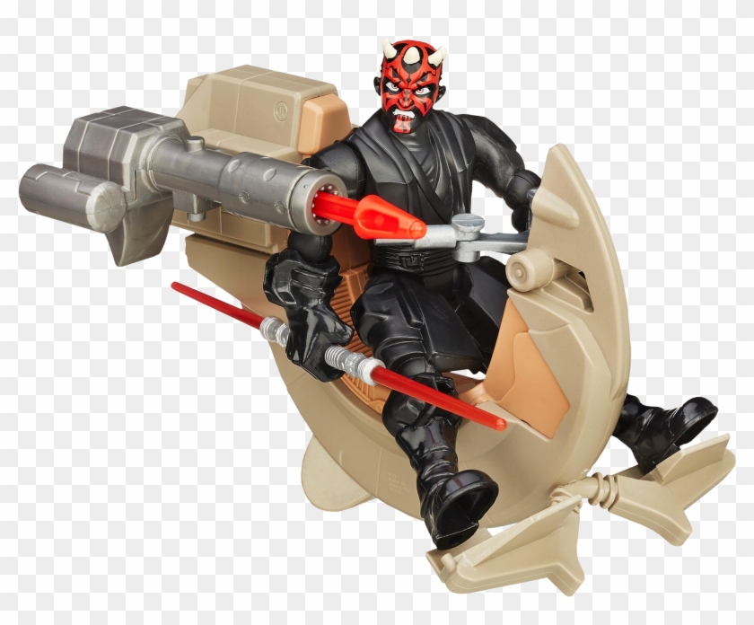 Hero Mashers Speeder Bike With Darth Maul - Star Wars Hero Mashers Speeder Clipart #142347