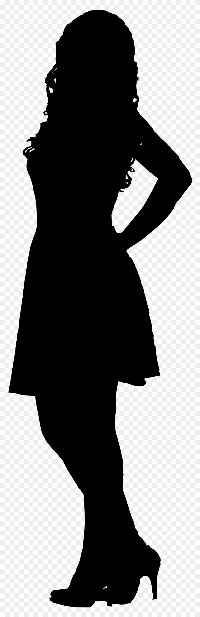 Free Download - Woman Black Silhouette Png Clipart #142826