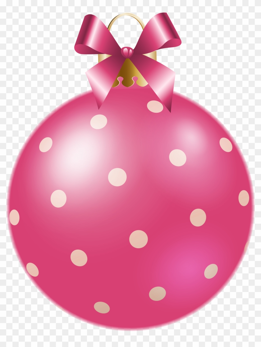 Pink Christmas Ornaments Clipart - Png Download #142828
