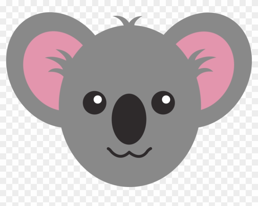 Cute Koala Face Free Clip Art - Draw A Koala Face - Png Download