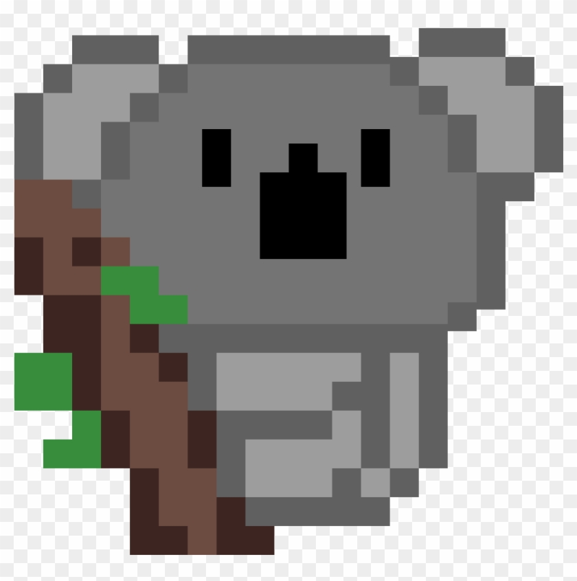 Koala Pixel Art , Png Download - Pechera De Hierro Png Minecraft Clipart #142876