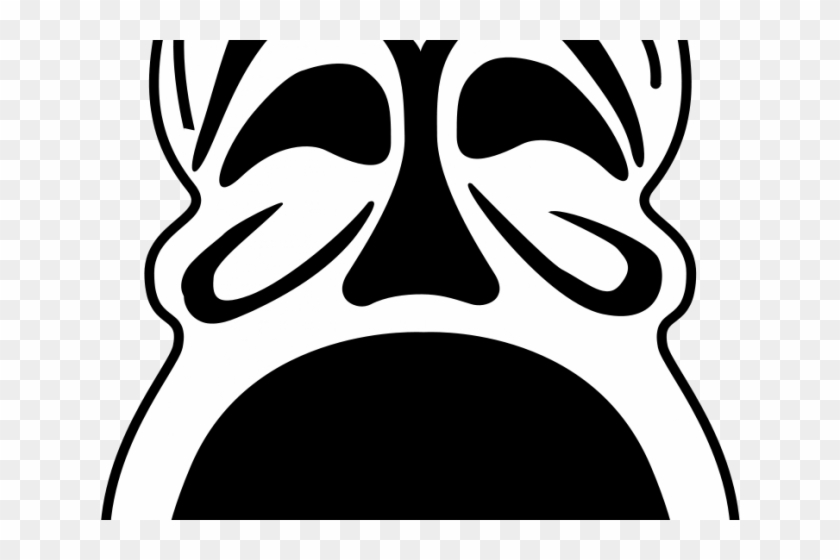 Scared Face Cliparts - Sad Mask - Png Download