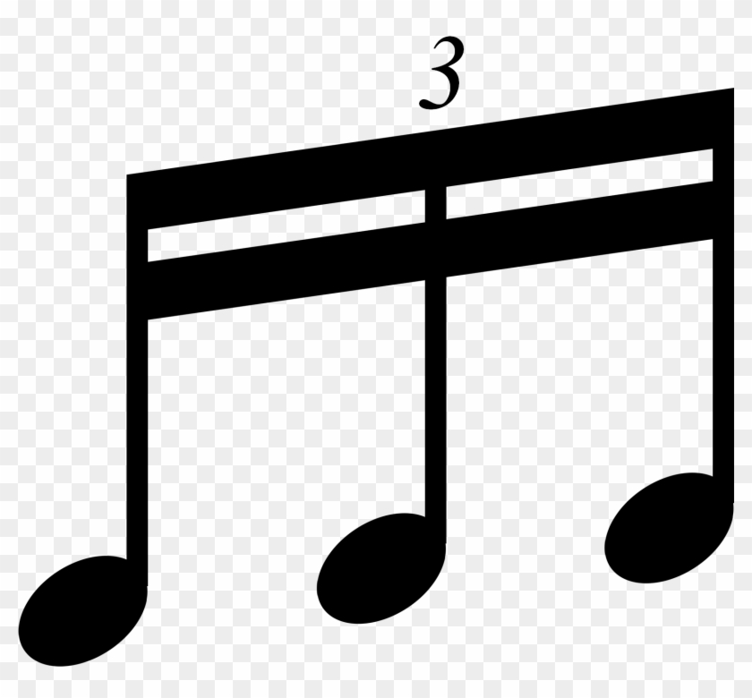 Sixteenth Note Triplet Beam 2 - Triplet Note Clipart