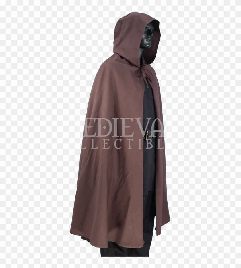 Cape Coat With Hood Png Pic - Men's Hooded Cloak Pattern Clipart #143653