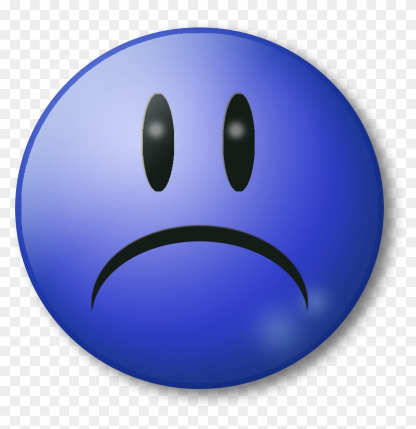 File - Sadness - Blue Sad Face Clipart