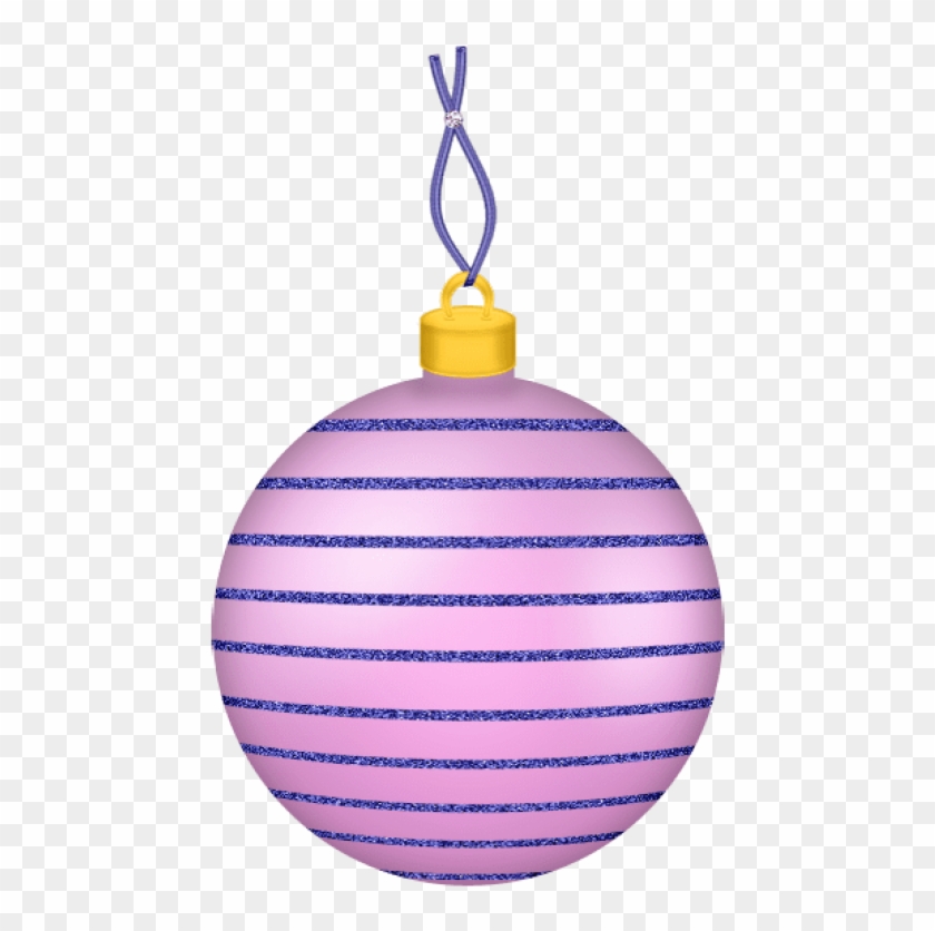 Free Png Transparent Pink And Blue Christmas Ball Png - Christmas Clip Art Ornaments Purple