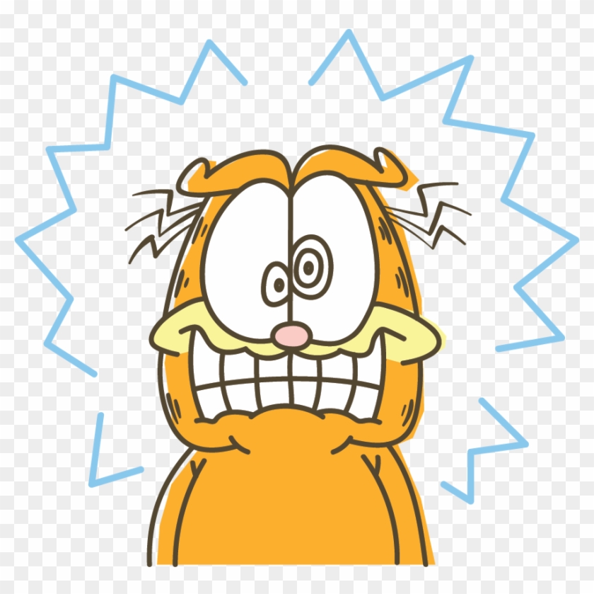Garfield Line Messaging Sticker - Cartoon Clipart #143979
