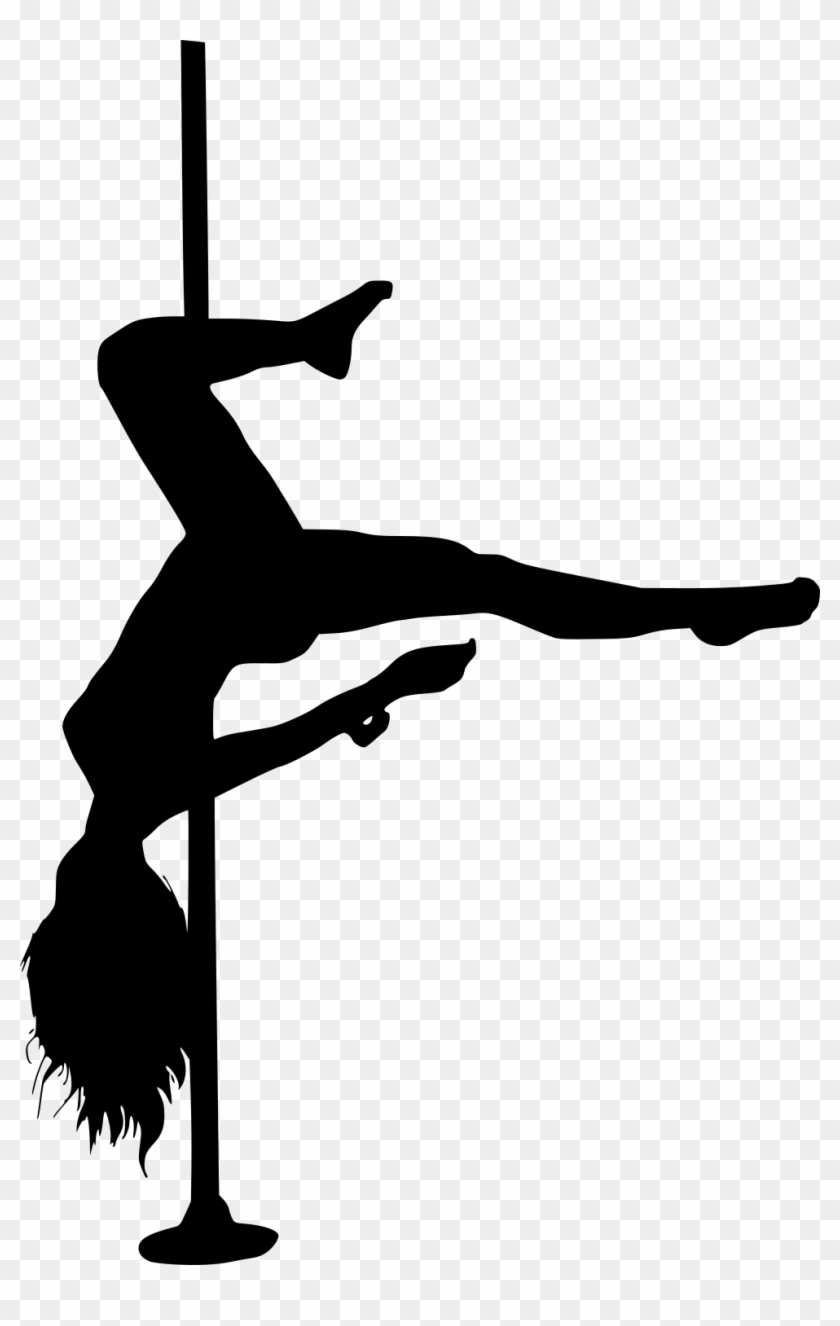 Png File Size - Pole Dancer Silhouette Free Clipart #144319