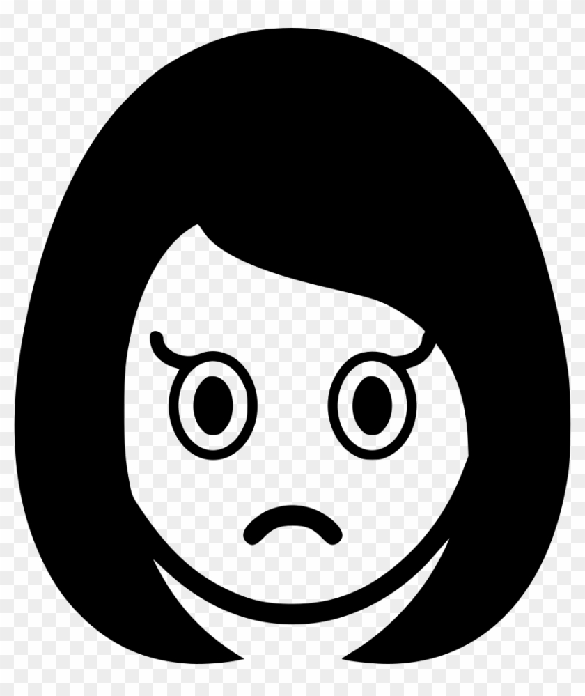 Clip Royalty Free Girl Svg Sad - Girl Face Icon Png Transparent Png