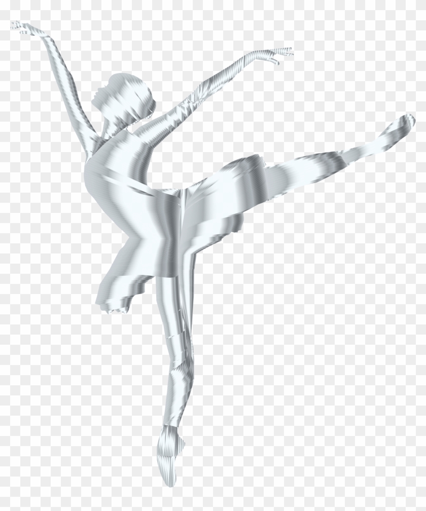 Big Image - White Dancer Silhouette Transparent Background Clipart