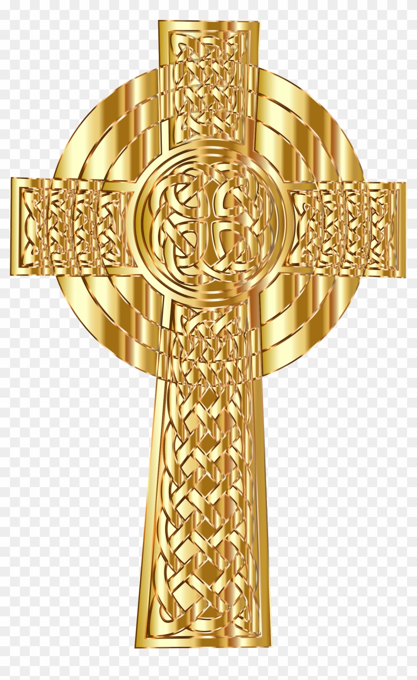 This Free Icons Png Design Of Golden Celtic Cross 2 Clipart #144542