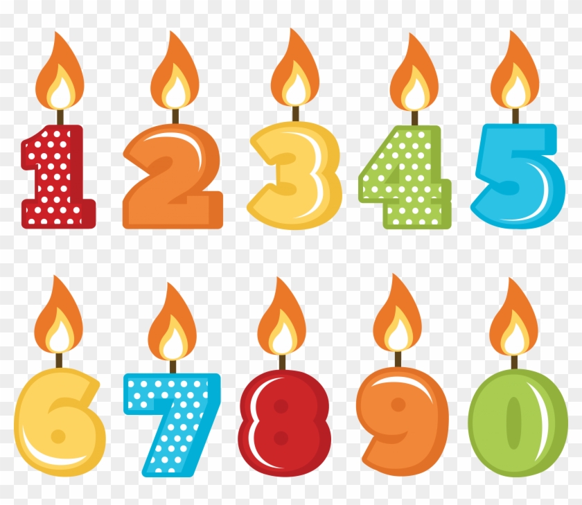 Birthday Candles Png File - Number Birthday Candles Png Clipart