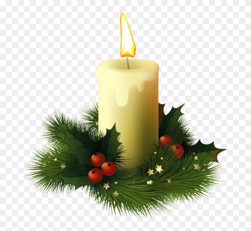 Clip Art Christmas Candlestick - Png Download