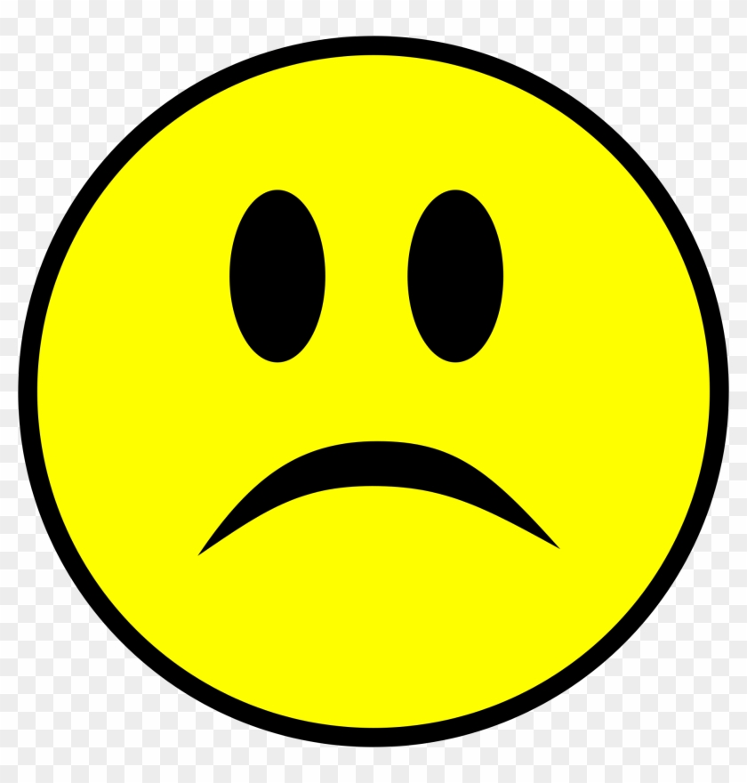 Smiley Sad Png - Yellow Sad Smiley Face Clipart #144714