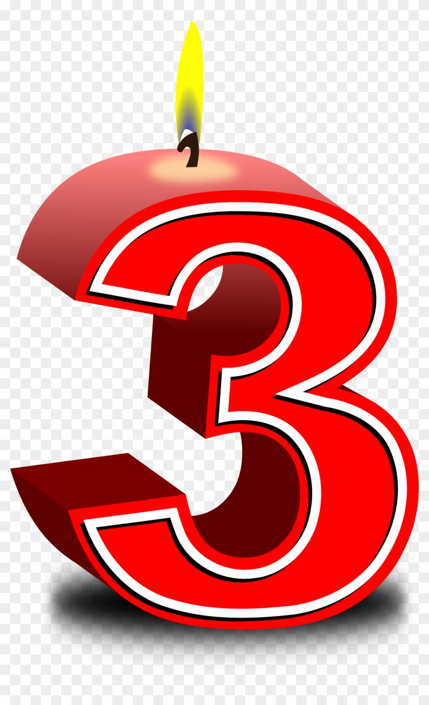 Clipart - Birthday Candle 3 - Png Download