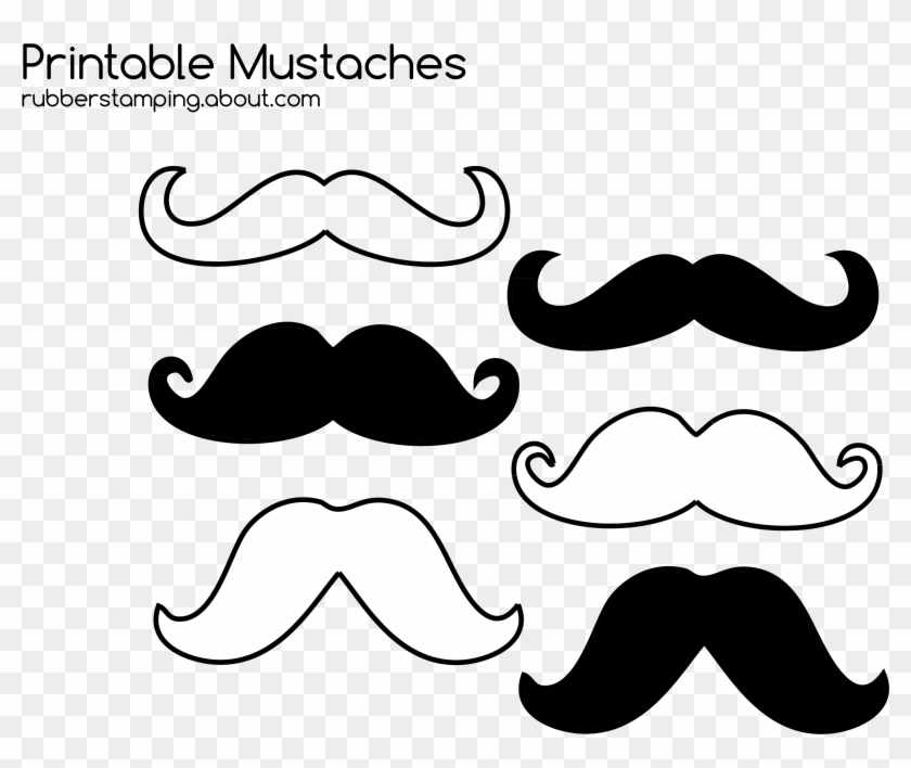 Free Mustache / Moustache Printable Image - Man Mustache Coloring Page Clipart #144948