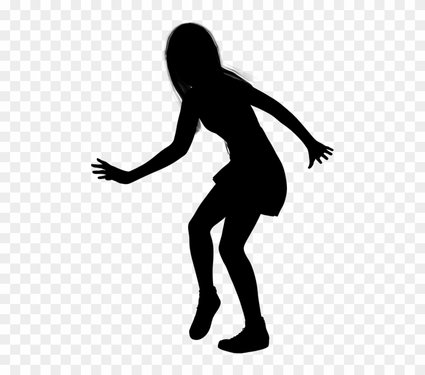 Silhouette, Girl, Woman, Young, Teenager, Dance - Teenager Silhouette Png Clipart #145040