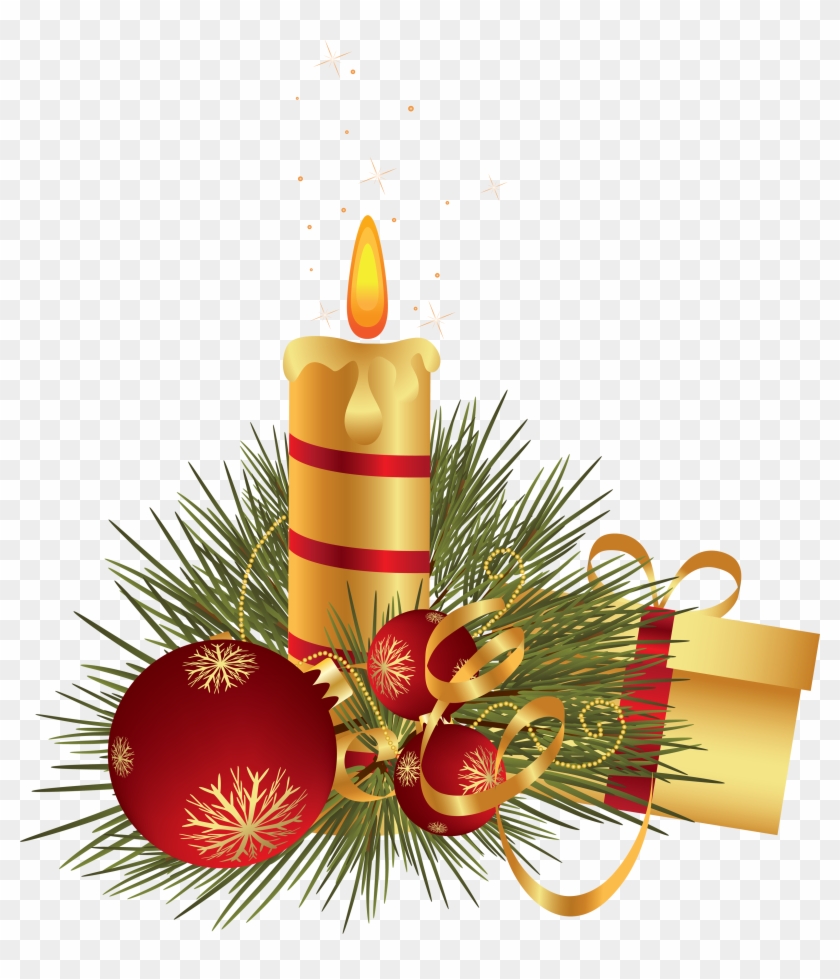 Christmas Candle's Png Image - Christmas Candle Png Clipart #145109