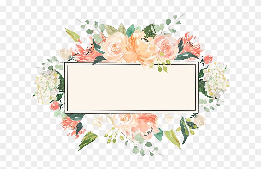 Watercolor Floral Frame Png Image - Garden Roses Clipart
