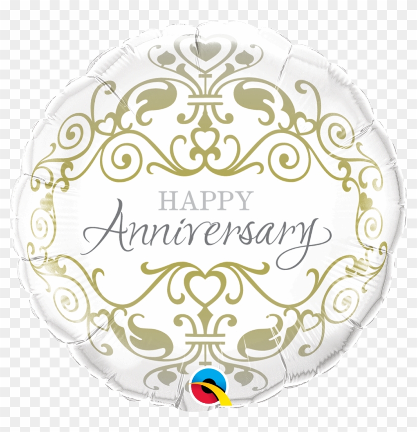 Happy Anniversary Foil Balloon Clipart