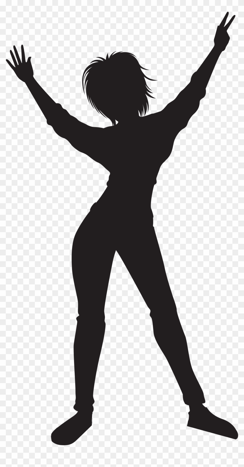 Dancing Girl Silhouette Png Clip Art Image - Transparent Silhouette Girl Dance Png #145673