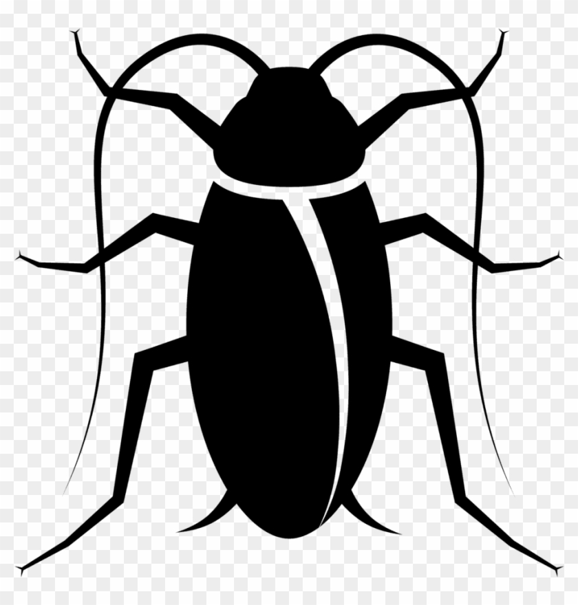 Black And White Cockroach Clip Art - Png Download #145826