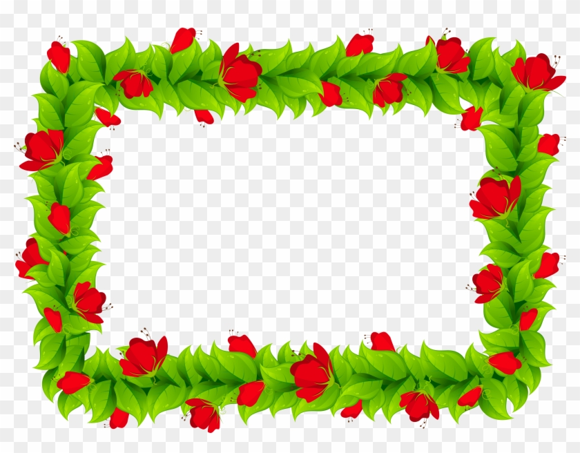 Free Png Download Floral Border Frame Clipart Png Photo - Flower Border Frame Png Transparent Png