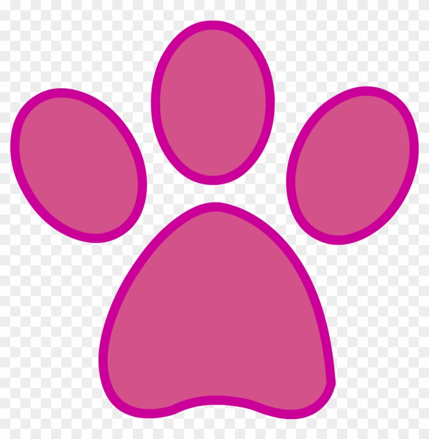 Panther Clipart Border - Pink Panther Paw Print - Png Download