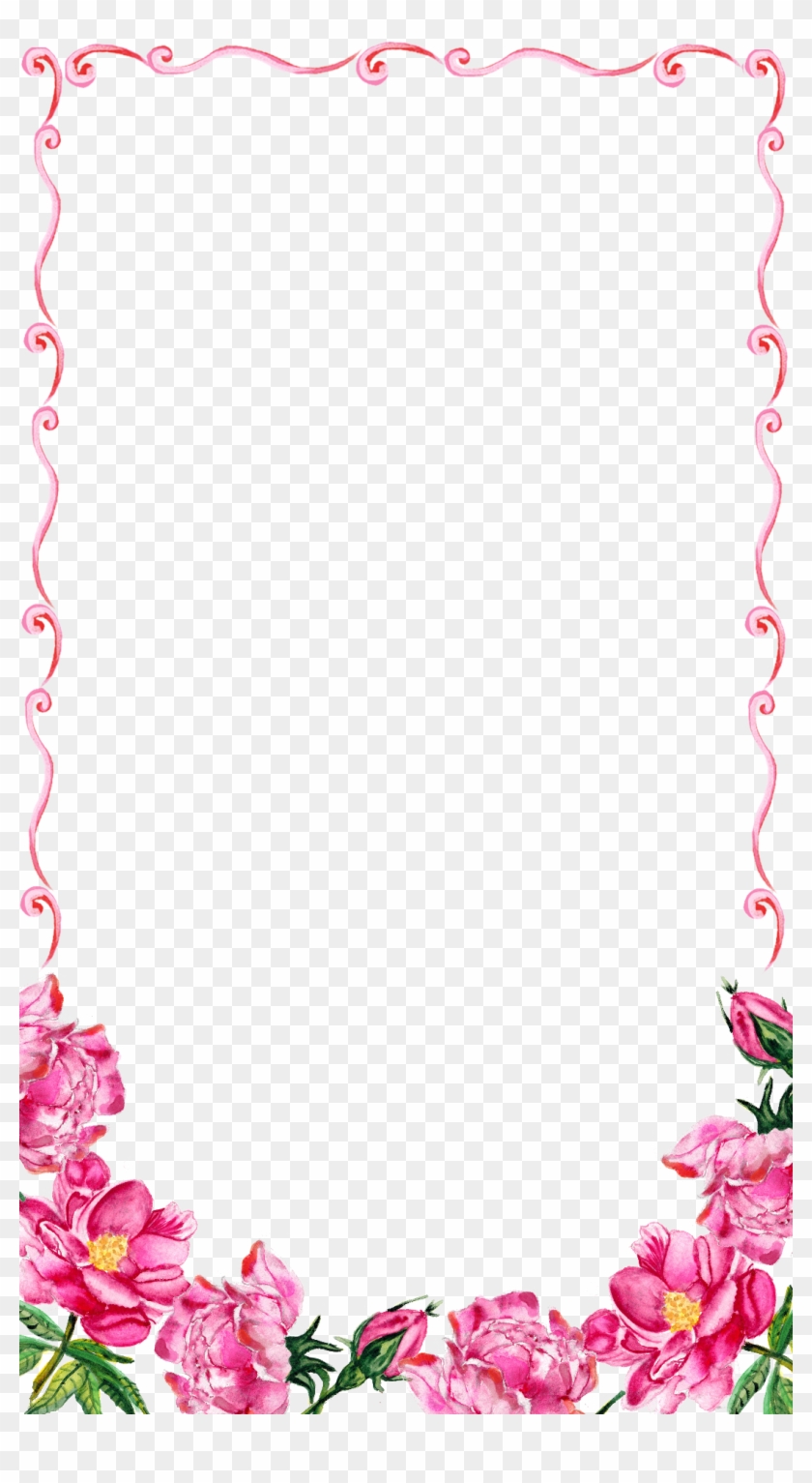 1080 X 1920 34 - Floral Border Transparent Background Clipart