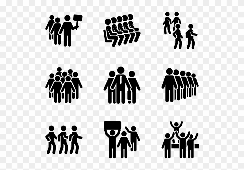 Crowd - Crowd Icon Clipart #145943