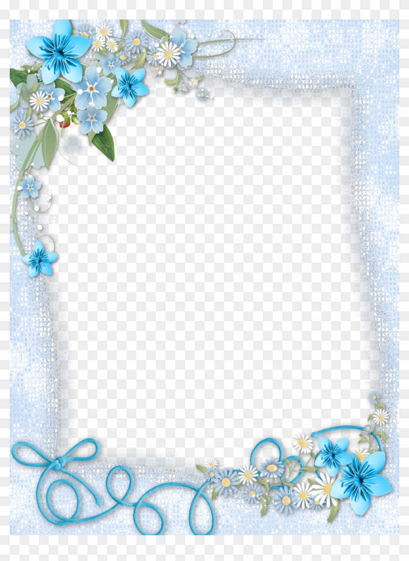 Turquoise Floral Border Png Photo Clipart #145973