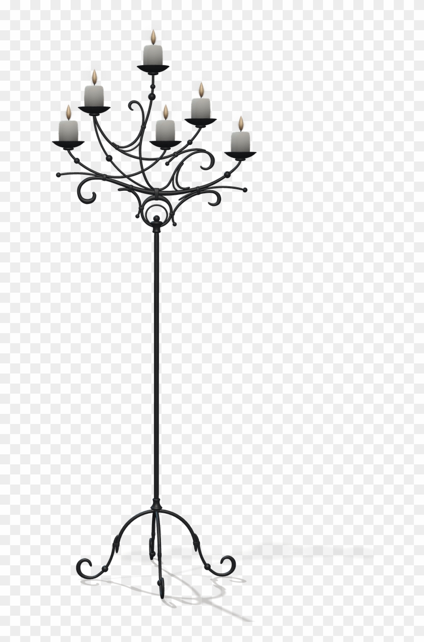 Candles On Stand - White Candle Holders Png Clipart #145991
