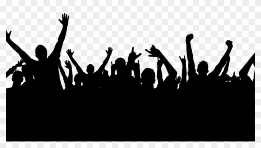 Concert Crowd Silhouette Png - Crowd At A Concert Transparent Clipart