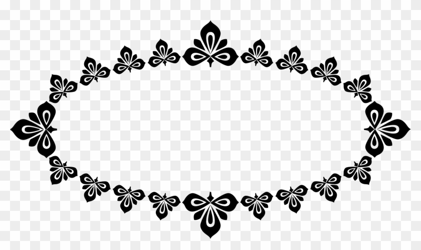 This Free Icons Png Design Of Elliptical Floral Frame Clipart