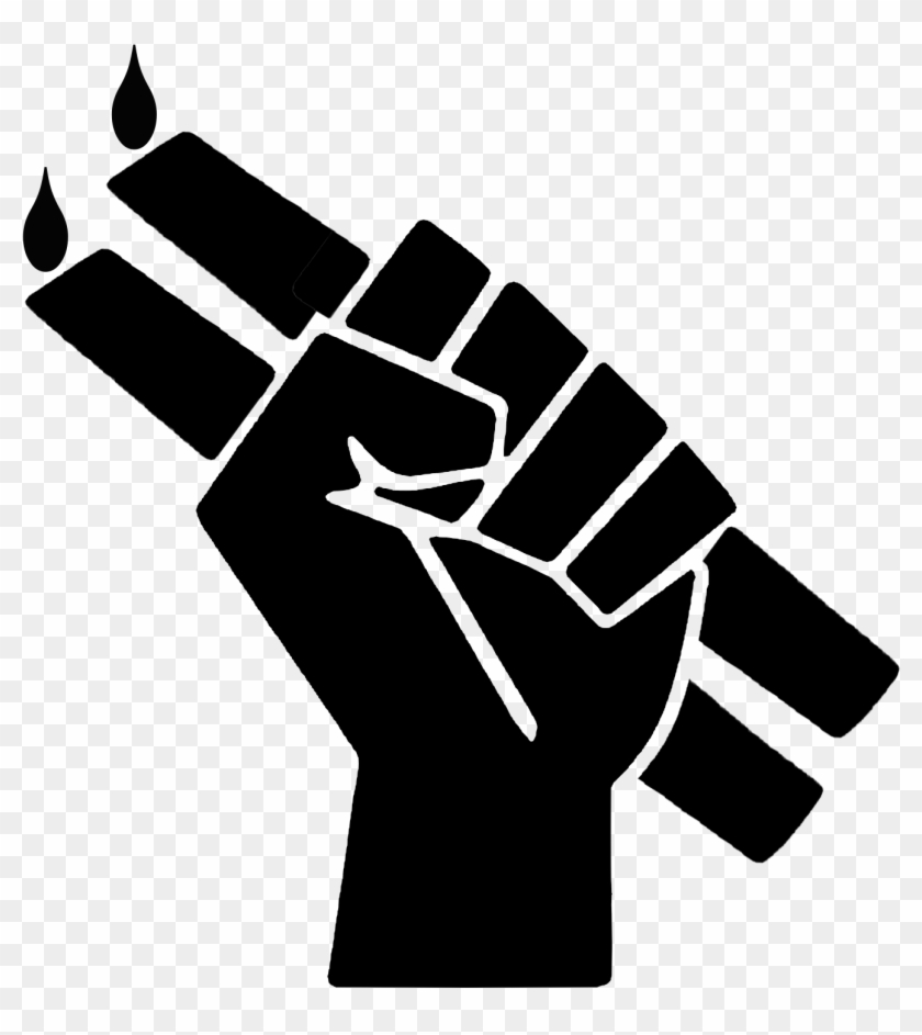 Black And White Shabbos Candles Png - Black Power Fist Clipart #146300