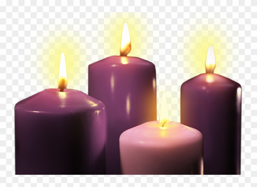 Church Candles Purple Clipart Transparent - Candle Picture Transparent - Png Download #146328