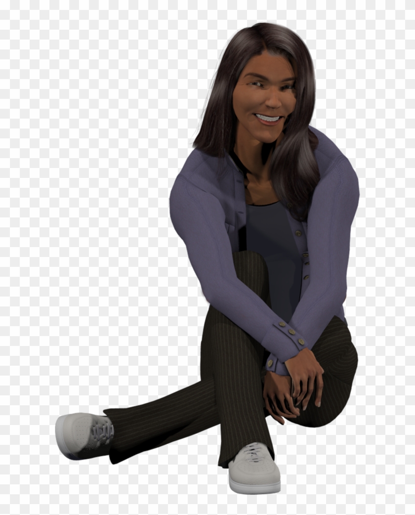 730 X 1095 6 - Sitting On The Floor Png Clipart #146329