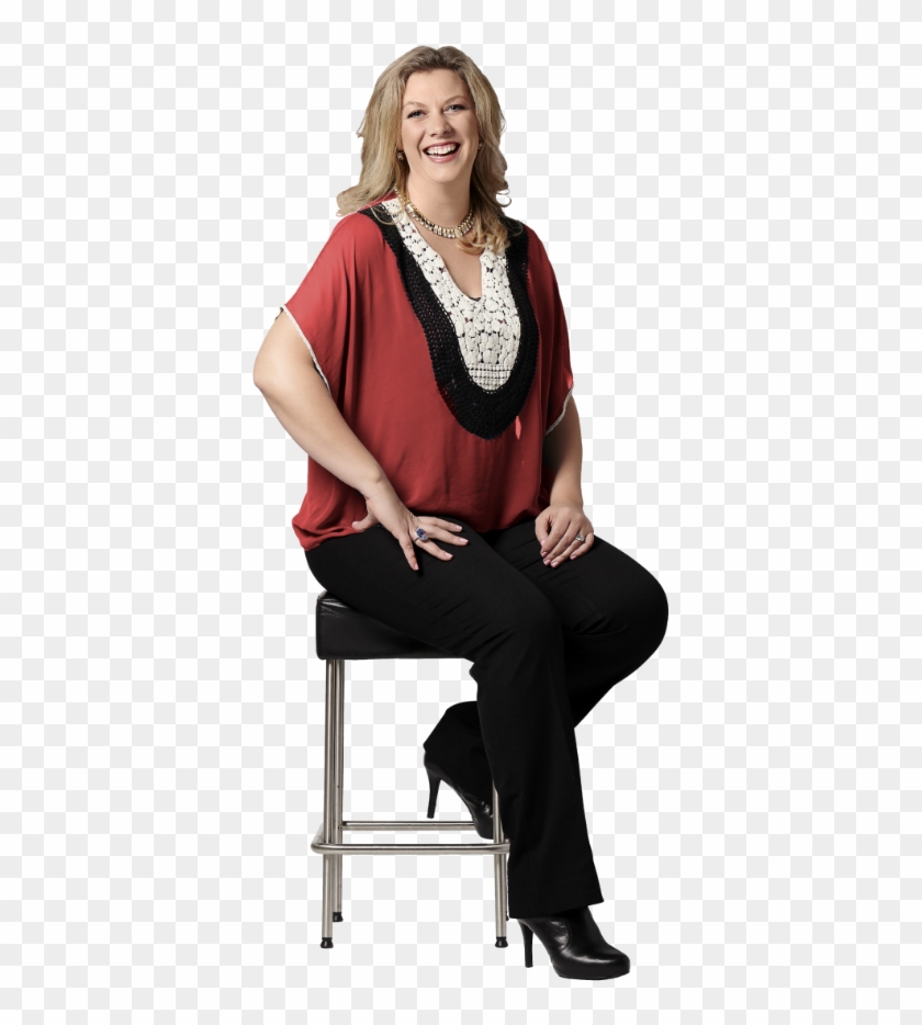 Woman Sitting On Chair Png , Png Download - Sitting Clipart #146402