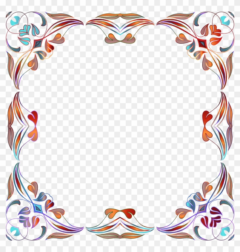 Download Floral Border Png Image - Gold Floral Border Png Clipart #146552