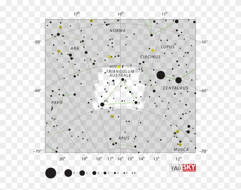 Triangulum Australe Is A Small Constellation In The - Constellation Charts Clipart