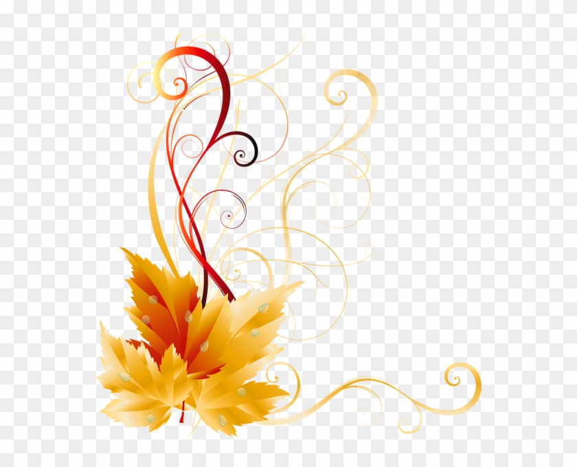 Fall Leaves Corner Border Png - Fall Border Transparent Background Clipart