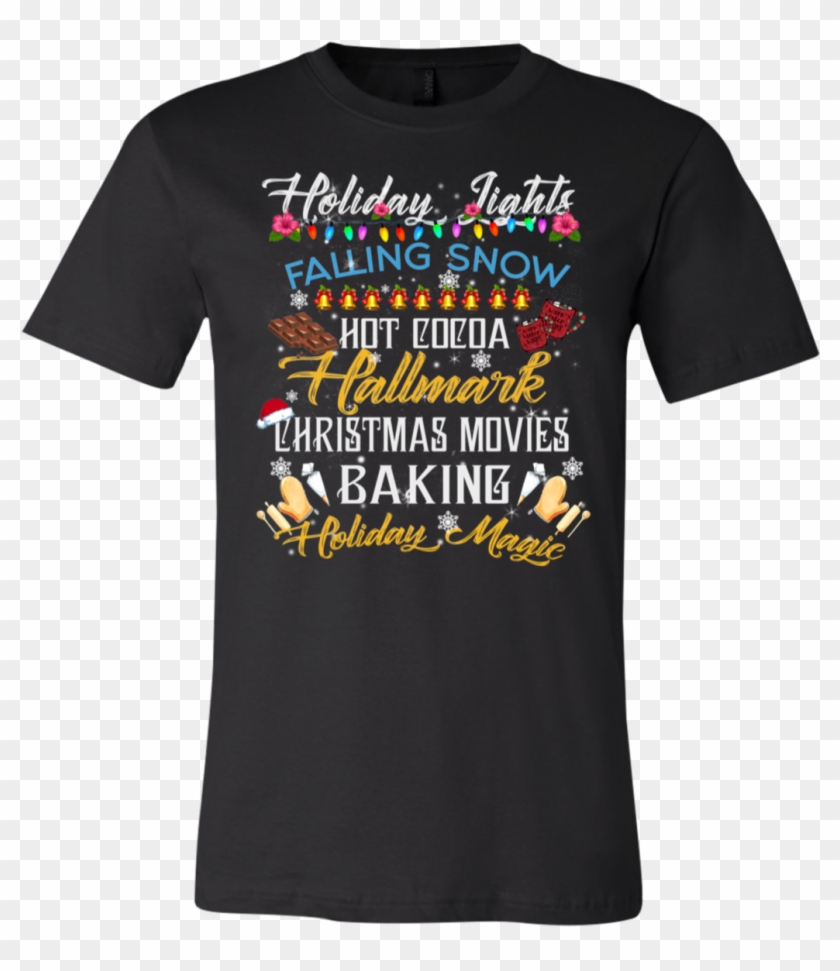 Holiday Lights Falling Snow Hot Cocoa Hallmark Christmas - T-shirt Clipart