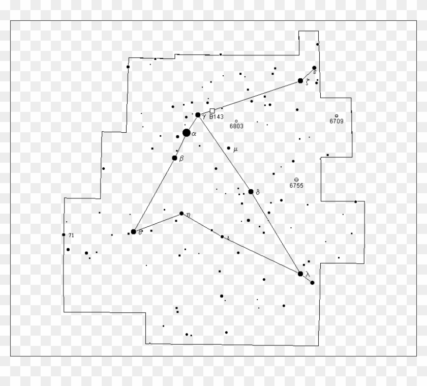 Vector Free Stock Constellation - Aquila Constellation Star Map Clipart #147055