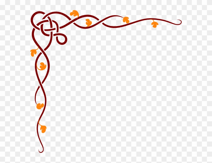 600 X 565 3 - Corner Border Png Red Clipart
