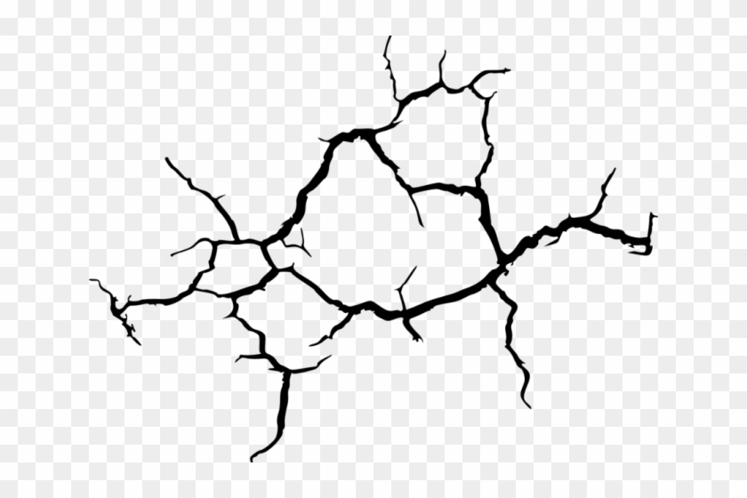 Drawn Glass Cracked - Earthquake Cracks Png Transparent Clipart