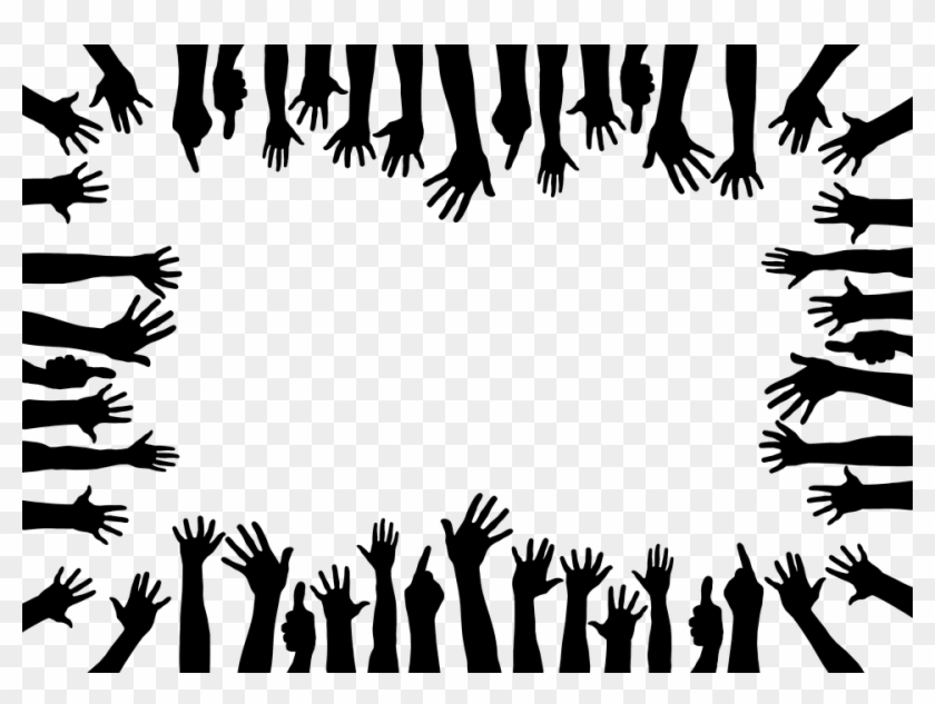 Writers' Room - Black And White Unity Hands Clipart #147289
