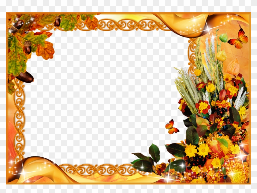 Fall Backgrounds For Desktop Pictures And Cliparts - Thanksgiving Frame Transparent - Png Download