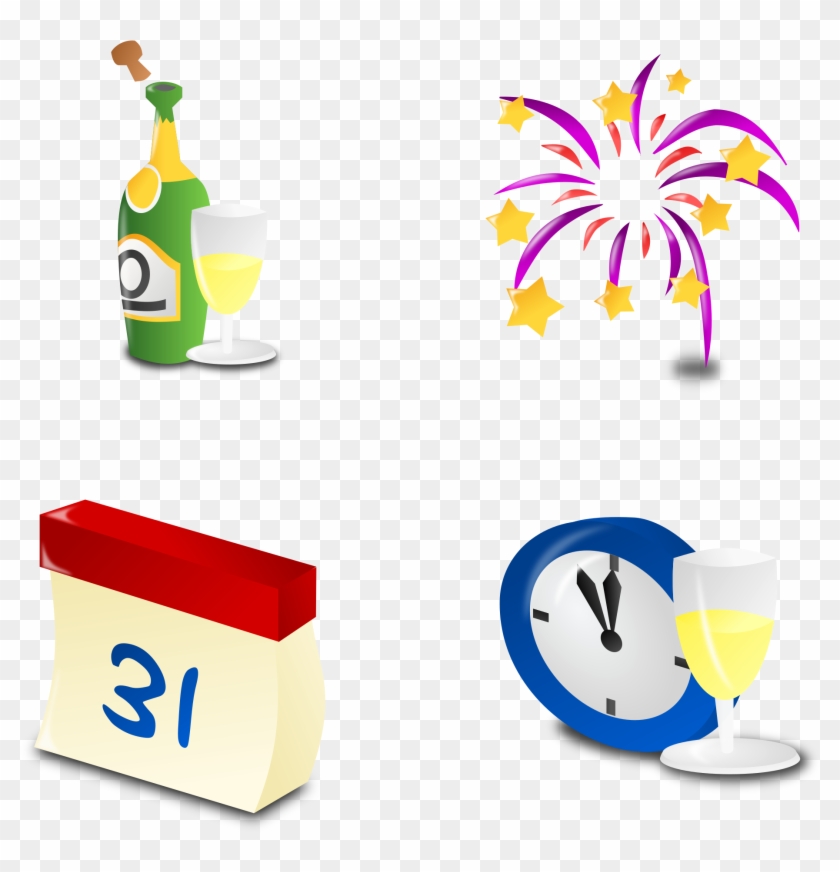 Big Image - Happy New Year Icon Png Clipart #147342